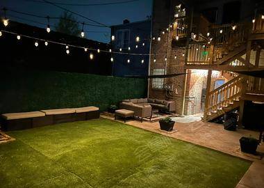 Outdoor Speakeasy Style Lounge Space Located Behind Our Boutique.